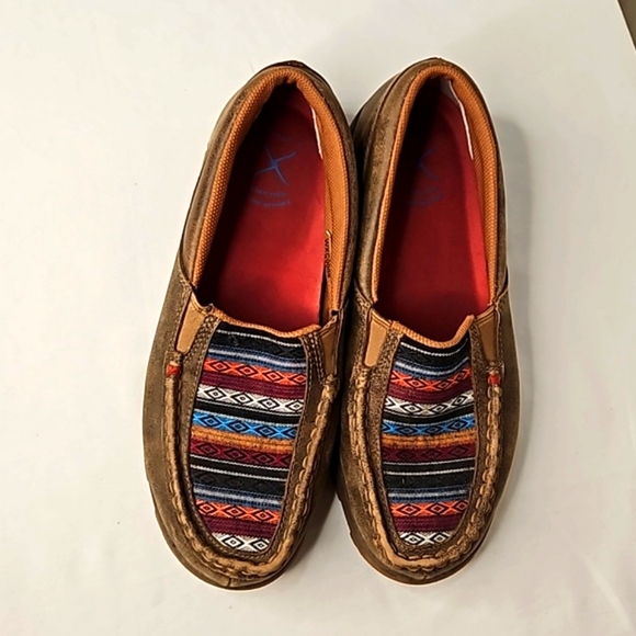 Twisted X slip on driving moc shoe WXC0005 size 9 aztec - Picture 5 of 12